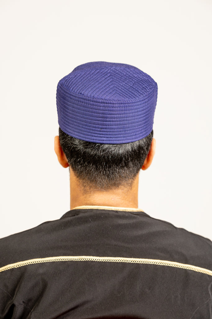 Turban Hat Topi Kufi Stiff Shukr JJ Design Black / Blue / Grey - Madyna