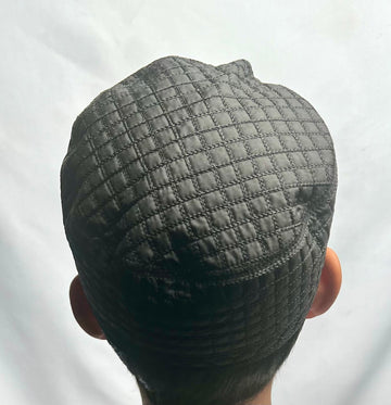 Black hat topi Islamic prayer cap kufi - Madyna