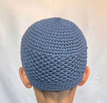 Boys Soft Wool Knitted Topi Islamic Prayer Hat One Size - Madyna